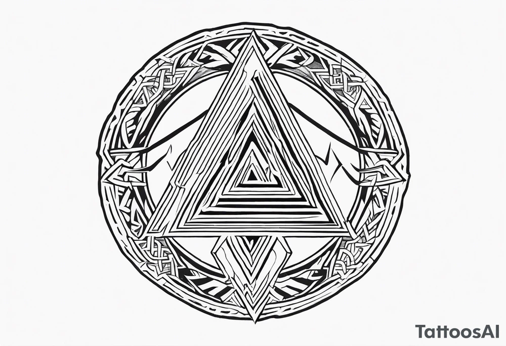 Valhalla fire runes lightning thunder
Sword shield valknut tattoo idea