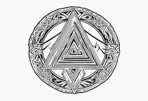 Valhalla fire runes lightning thunder
Sword shield valknut tattoo idea