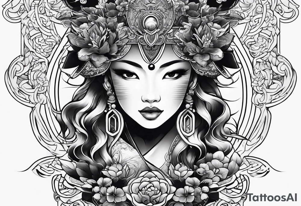 asian inspired simple tattoo idea