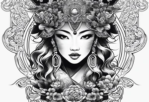 asian inspired simple tattoo idea