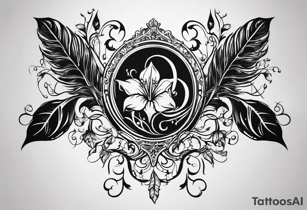 this tattoo will be on the back of the arm above the elbow. The tattoo will be the following numbers/coordinates: 31.8742° N, 91.1366° W with ivy vines on both sides. tattoo idea