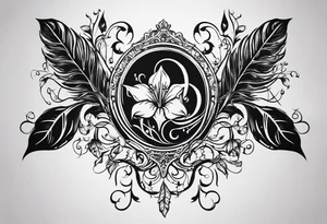 this tattoo will be on the back of the arm above the elbow. The tattoo will be the following numbers/coordinates: 31.8742° N, 91.1366° W with ivy vines on both sides. tattoo idea