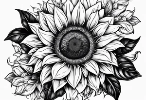 Sunflower infinity symbol tattoo idea
