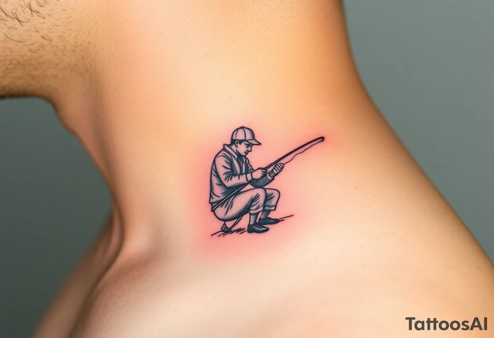 Father and son fishing tattoo idea