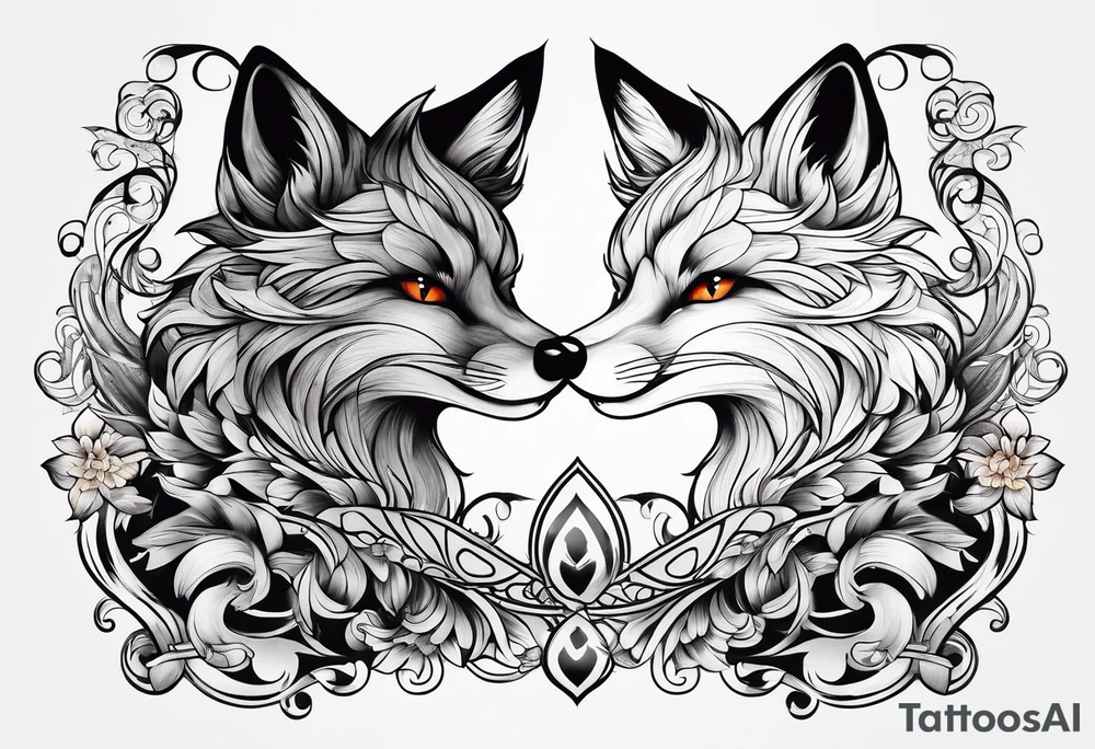 9 fox tails tattoo idea