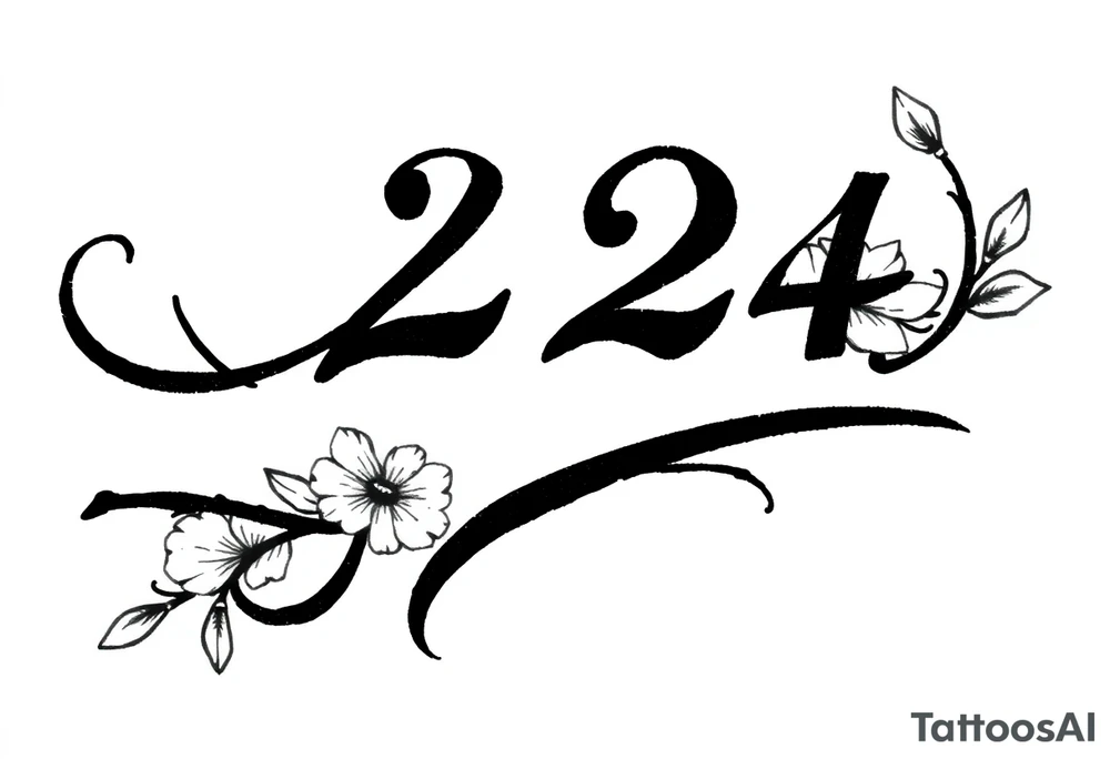 a tatto that says 224 tattoo idea