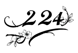 a tatto that says 224 tattoo idea