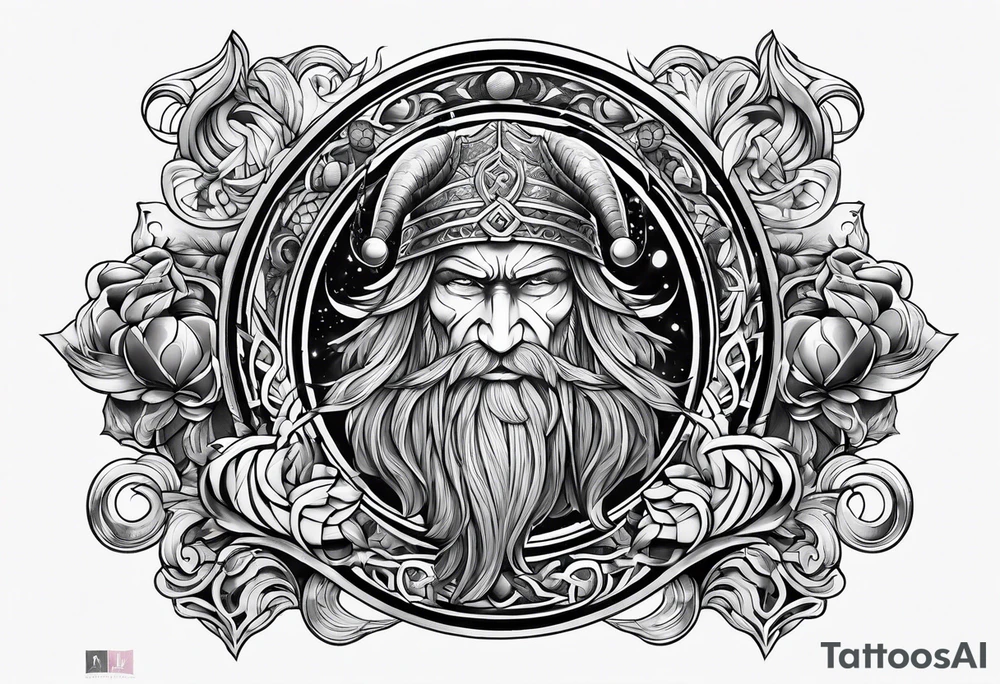 Norse mythology sleeve tattoo idea