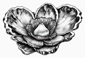 Mother of pearl oyster beautiful tattoo idea