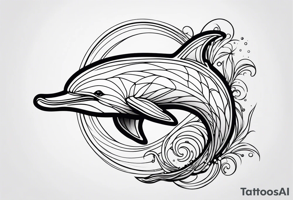 Aquarius dolphin tattoo idea