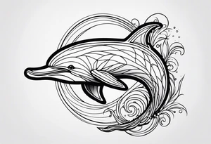 Aquarius dolphin tattoo idea