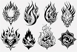 Flames tattoo idea