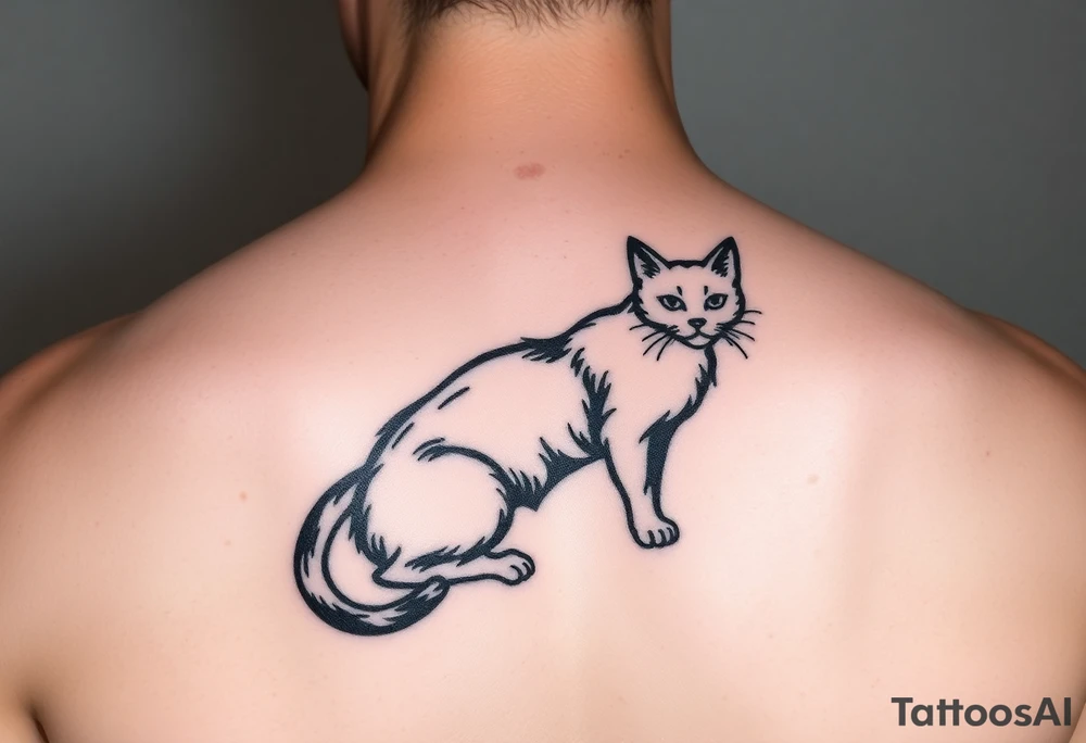 black cat tattoo idea