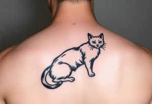 black cat tattoo idea