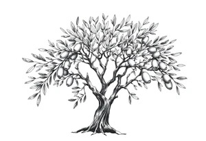 Olive tree tattoo idea