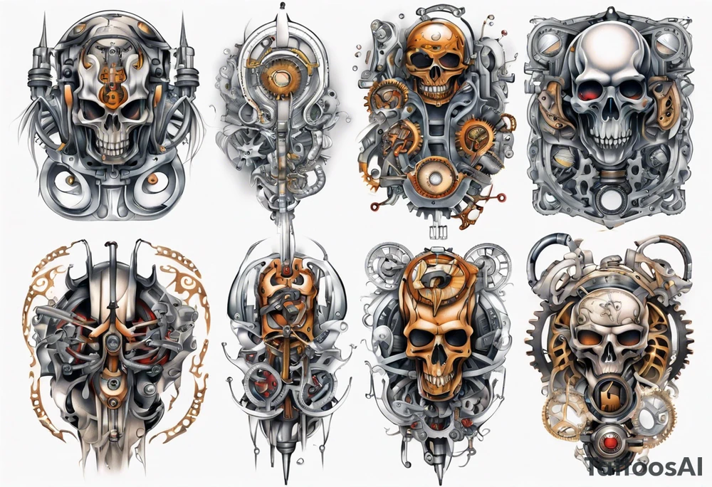 mechanical full sleeve tattoo idea