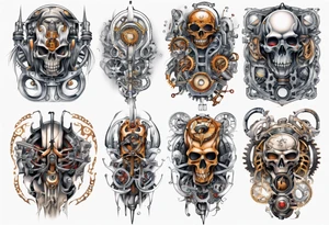 mechanical full sleeve tattoo idea