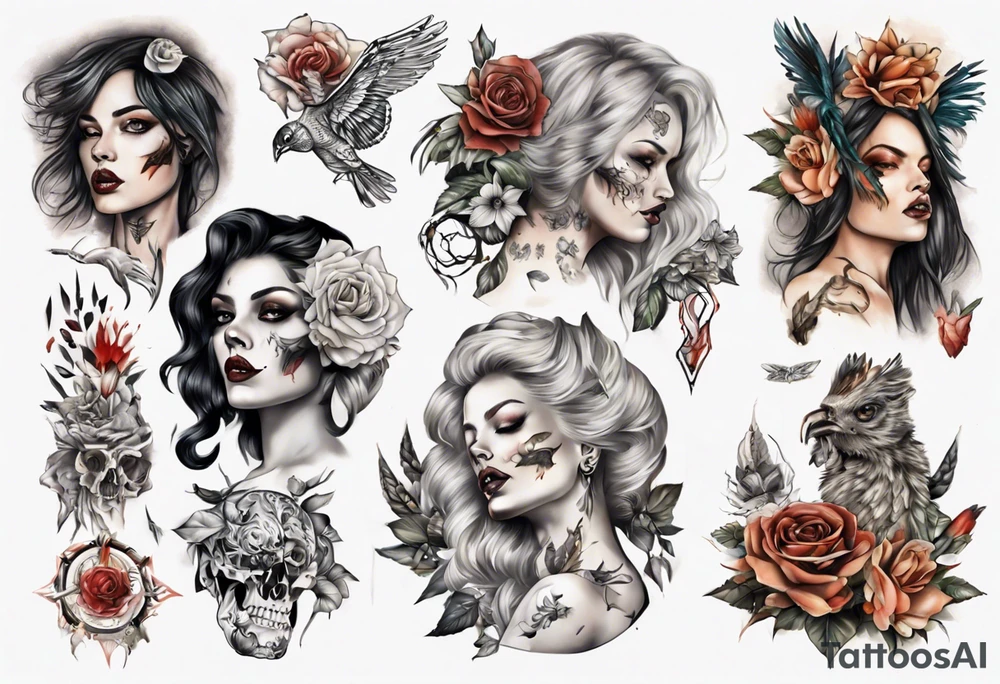 nackte frau tattoo idea