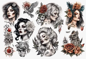 nackte frau tattoo idea