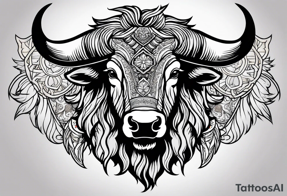 Buffalo Head tattoo idea