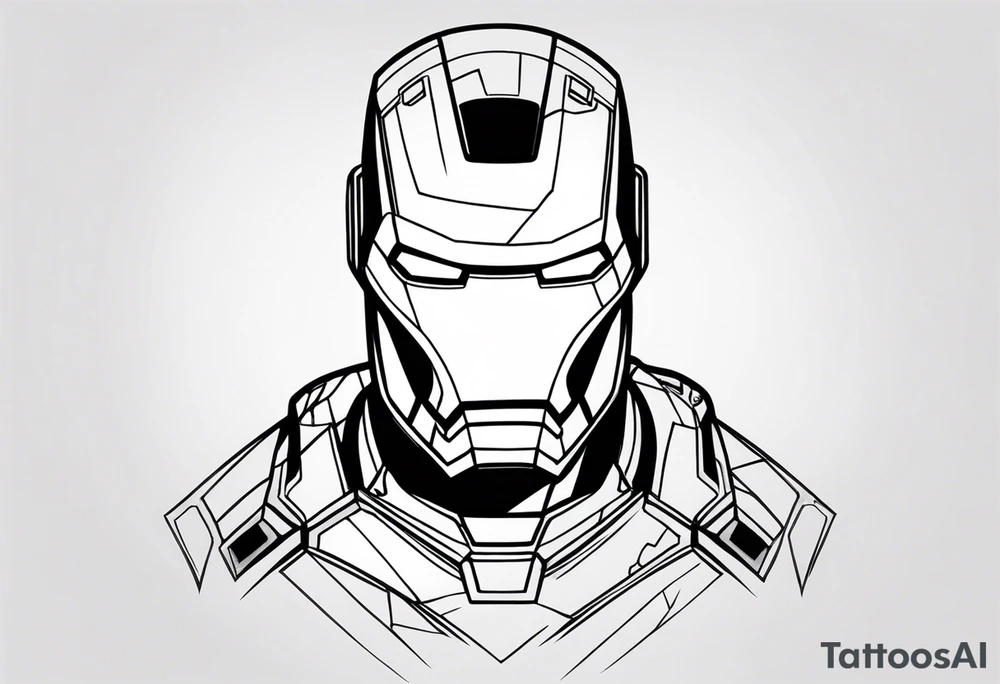 iron man mixed with a skull tattoo idea