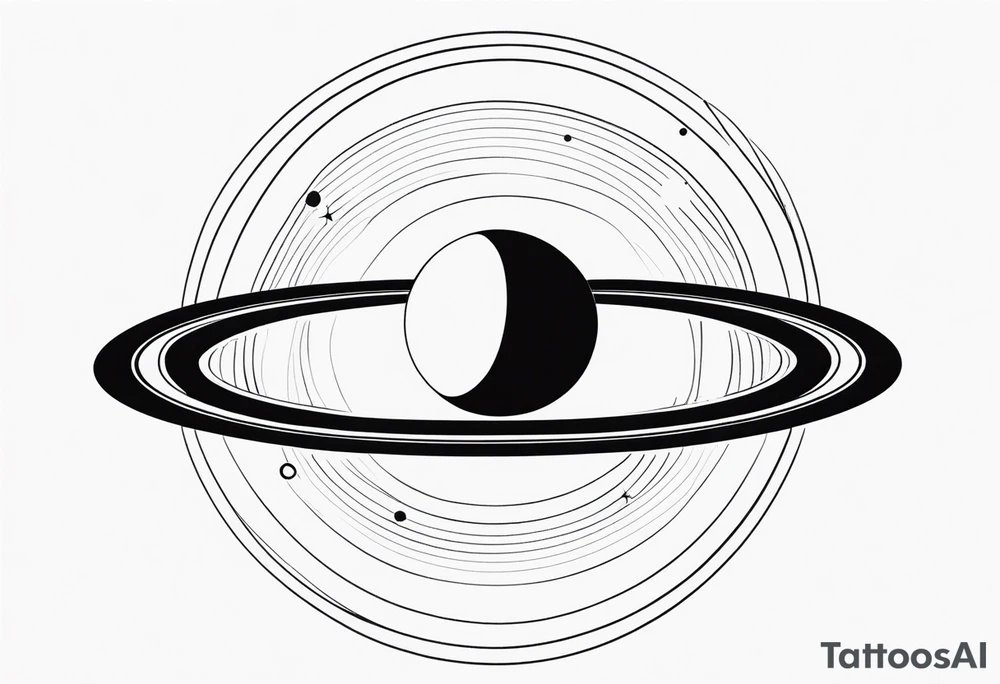 Saturn with the rings made of infinity symbols tattoo idea