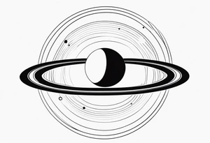 Saturn with the rings made of infinity symbols tattoo idea
