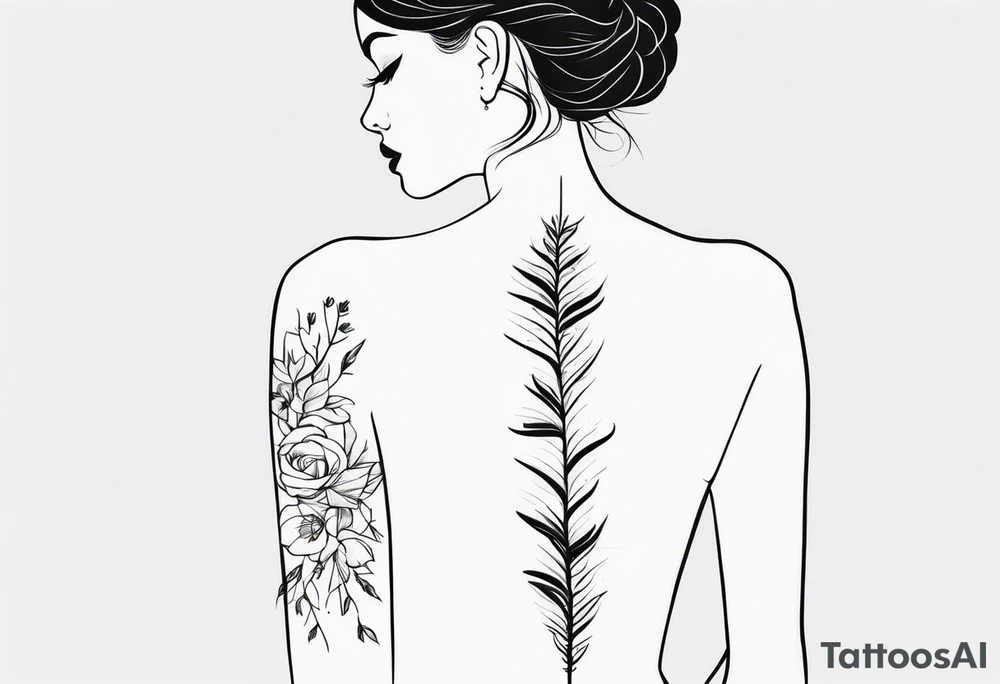 women’s spine tattoo tattoo idea