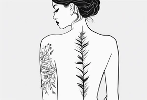 women’s spine tattoo tattoo idea