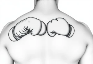 father and daughter boxinng gloves tattoo idea