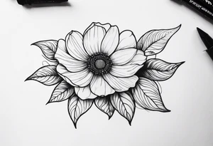 A escrita no braço direito: dum spiro,  spero. Finalizada com uma flor tattoo idea