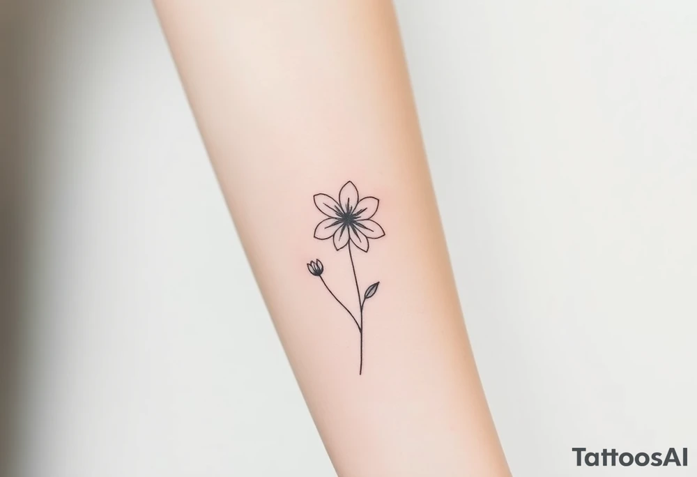 Flower crisântemo e astromelia tattoo idea