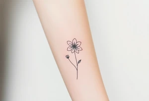 Flower crisântemo e astromelia tattoo idea