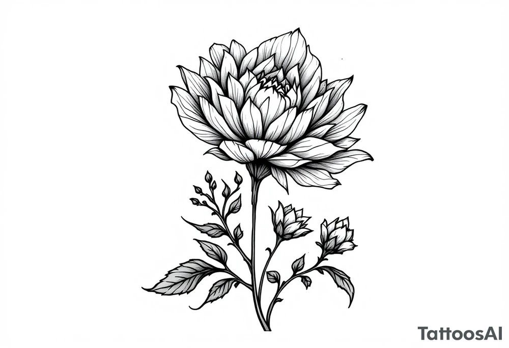 "She gave me a reason to live" as the stem blooming into a flower tattoo idea