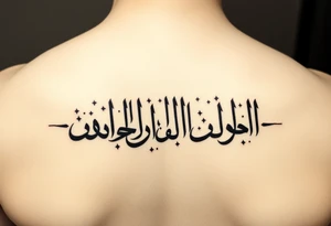 arabic tatto with words tattoo idea