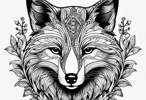 strength, small, nuanced, fox, elegant, armenian tattoo idea