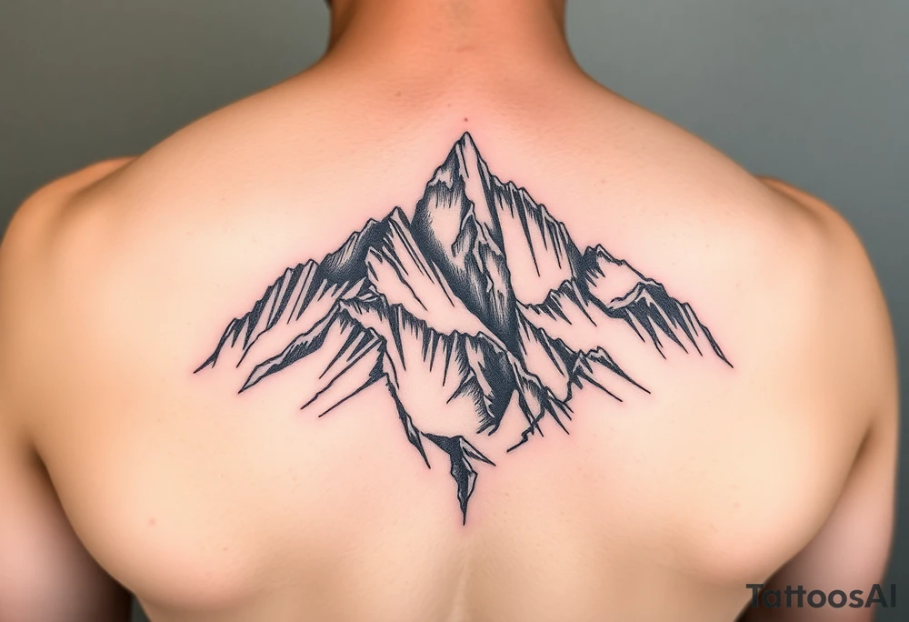 tre cime mountain tattoo idea