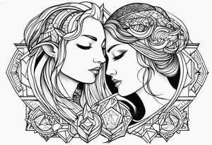 Couple's tattoos capricorn and aquarius tattoo idea