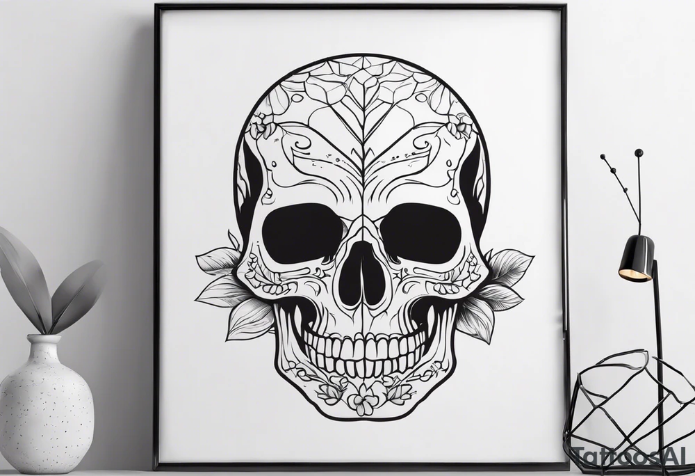 Skull Illustration tattoo idea