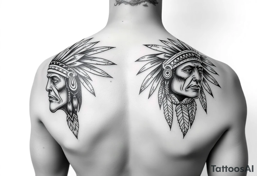 Native american warriors tattoo idea