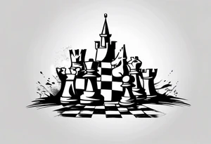 a castle from chess tattoo idea