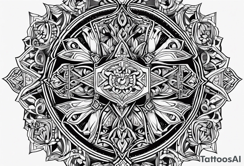Coptic cross tattoo idea