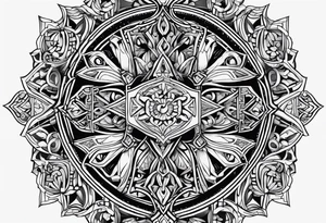Coptic cross tattoo idea
