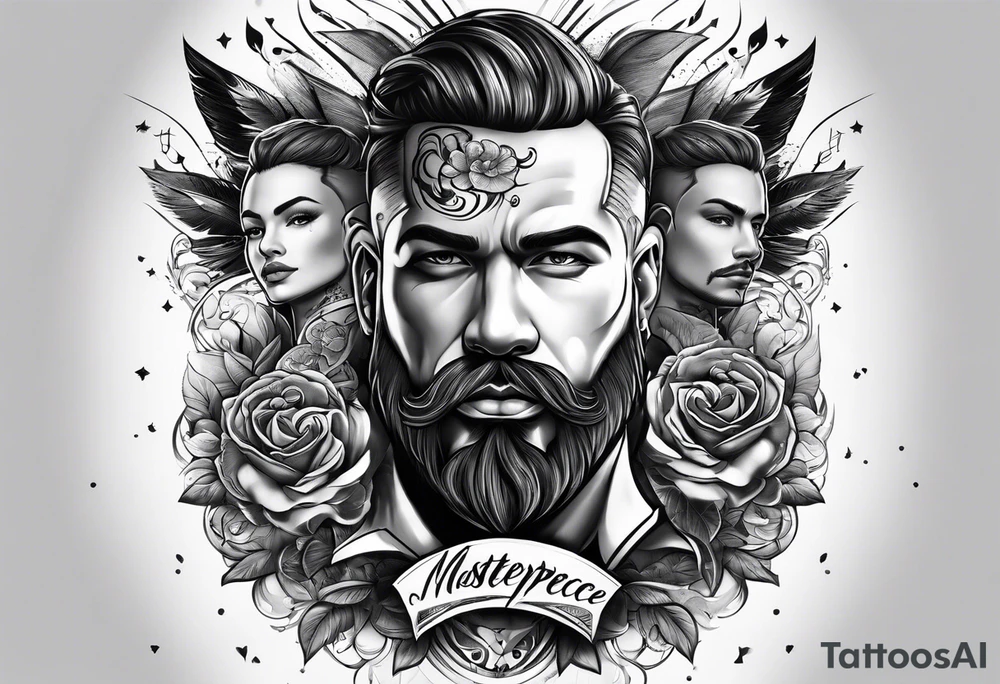 Father son half sleeve tattoo idea