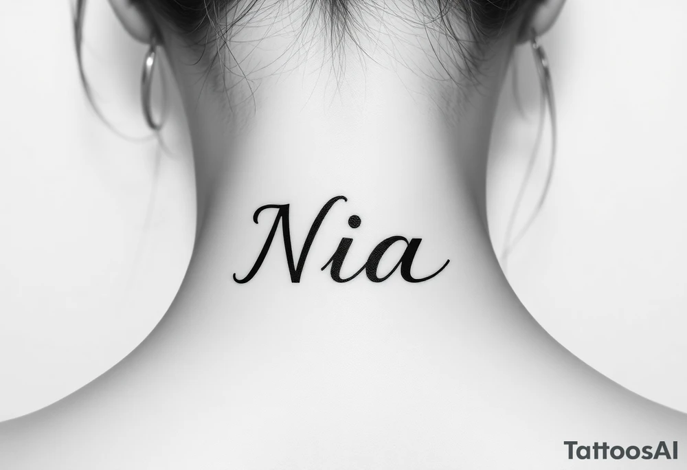 Nerdy design for name Nia tattoo idea