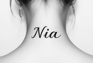 Nerdy design for name Nia tattoo idea