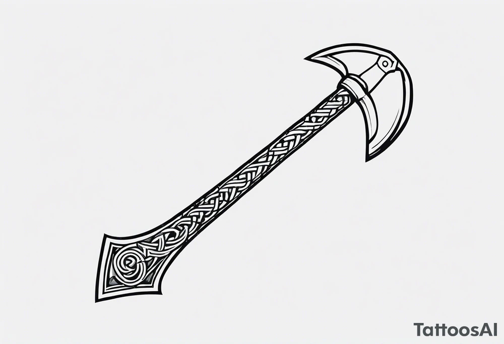 Viking axe tattoo idea