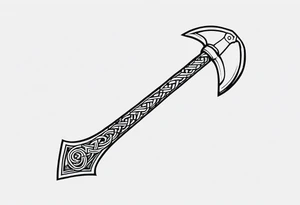 Viking axe tattoo idea