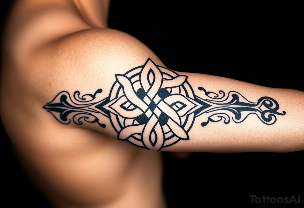tibetan endless knot tattoo idea
