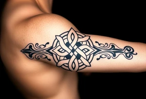 tibetan endless knot tattoo idea